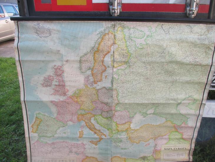 Nabízím starožitnou mapu Evropy z roku 1948.  - Mapy a veduty Evropa