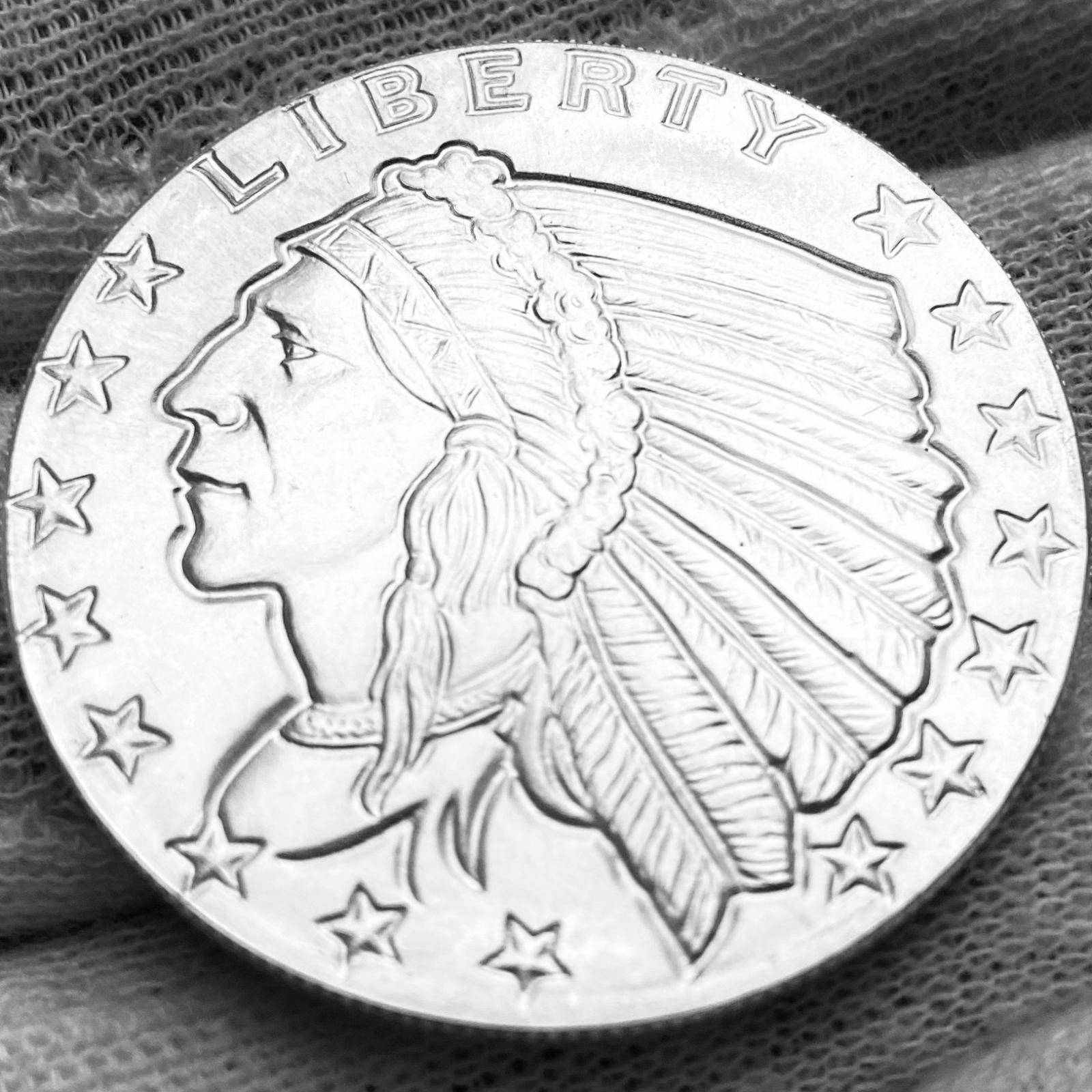 🇺🇸1oz ❗️ Indián Apače ❗️strieborná minca 999Ag - Numizmatika