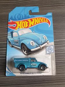 Hot Wheels Volkswagen Beetle Pickup modrý Longcard 