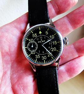 PILOT 1943 B-UHR pilotní letecké náramkové / kapesní hodinky
