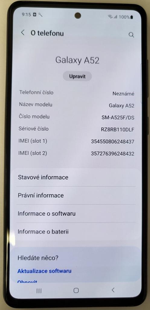 Samsung Galaxy A52 8/256 GB Black - Mobily a smart elektronika