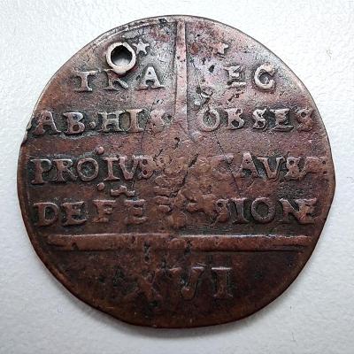Nouzová mince - obléhání Maastrichtu - rok 1579 - 16 pence