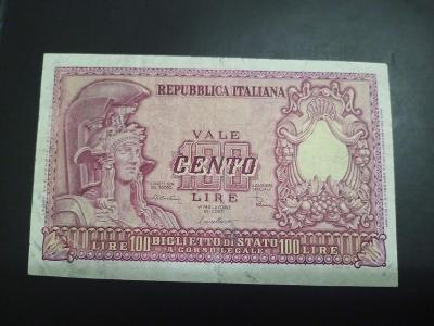 100 lire Itálie 1951.