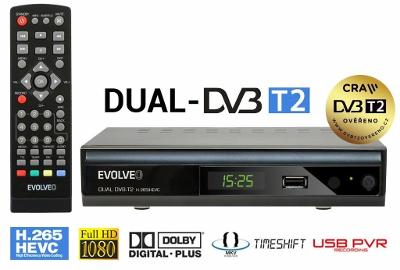 EVOLVEO Gamma T2, Dual HD DVB-T2 H.265/HEVC rekordér, set-top box