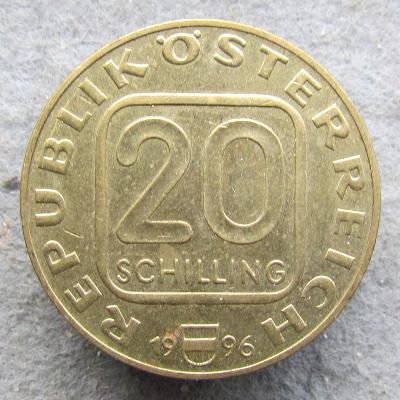 Rakousko 20 šilinků 1996 100 let od smrti Antona Brucknera  