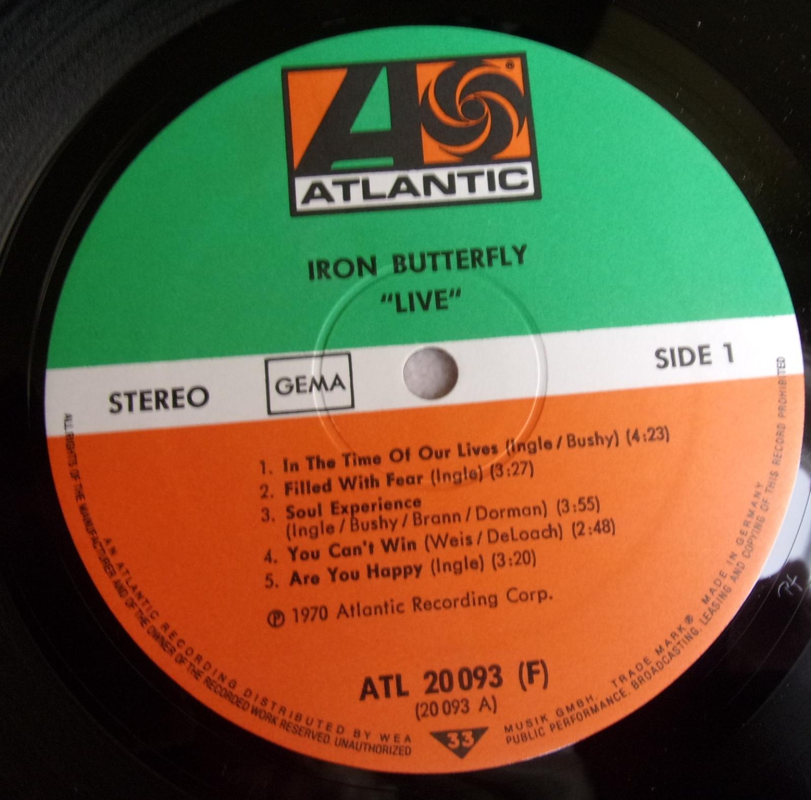 🔥 LP: IRON BUTTERFLY - LIVE In-A-Gadda-Da-Vida, jako nová MINT!! Ger. - LP / Vinylové desky