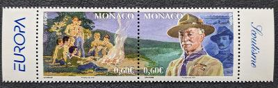 Monaco 2007 , skauti, soutisk 2ks známek s kuponem