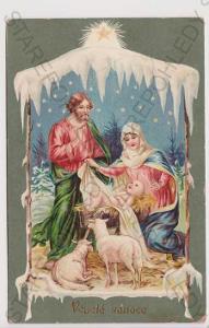 Vánoce - Betlém, litografie