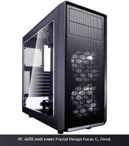 PC skříň midi tower Fractal Design Focus G, černá - VÝPRODEJ 