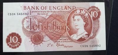 1968 - Bank Of England J S Fforde - Desať Shillingov Bankovka