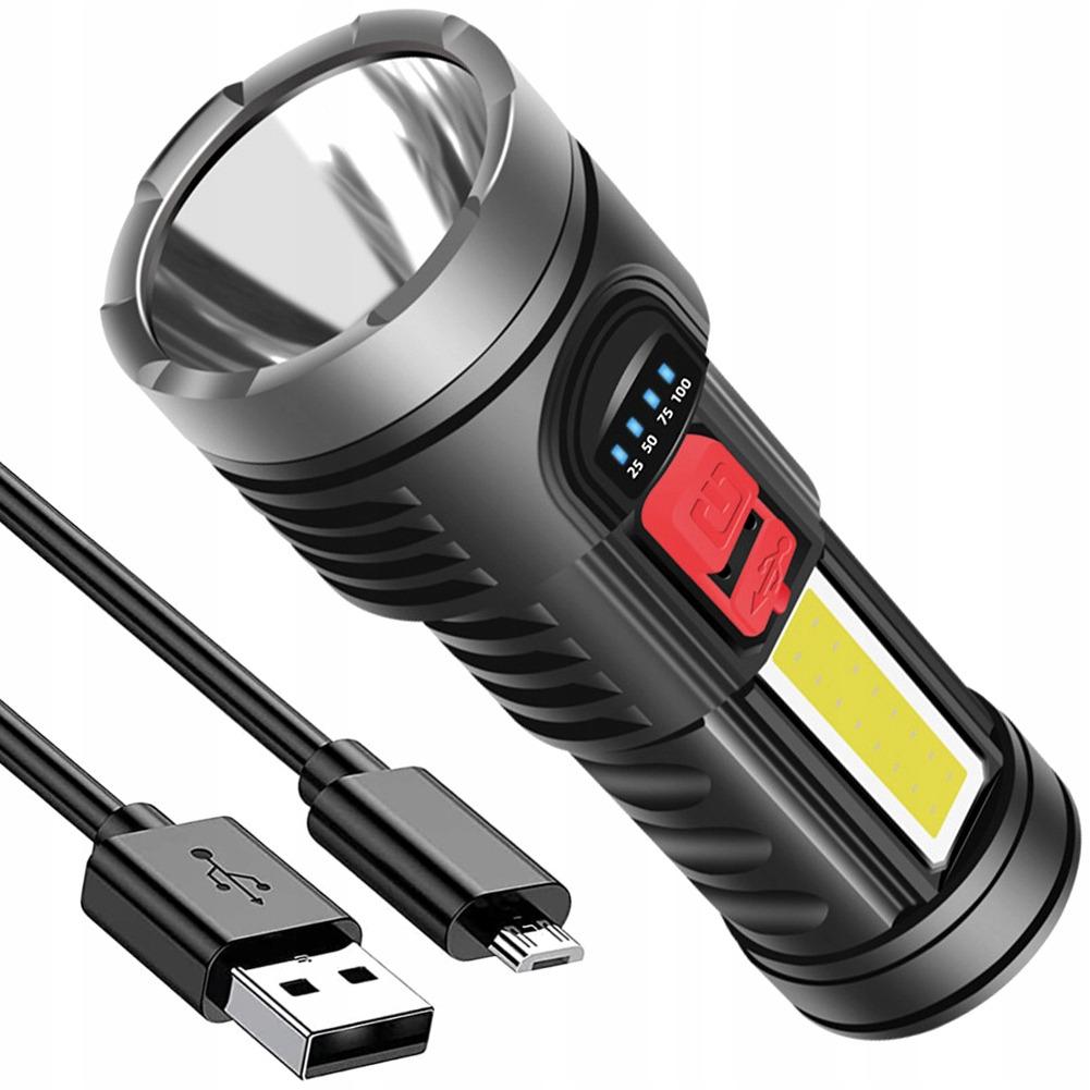AKUMULÁTOROVÉ SVIETIDLO, nabíjacie svietidlo USB LED OSL + COB mix101 - Turistika a cestovanie