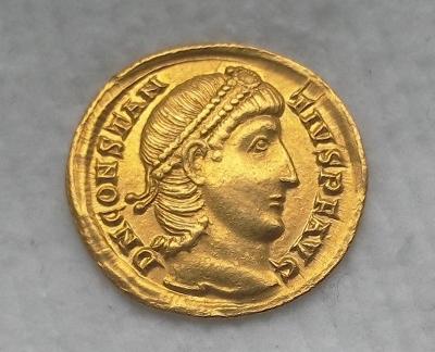 Řím-Zlatý solidus Constantius II. EXCELENTNÍ ,TOP RR !!