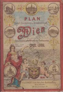 Plan der +Residenzstadt Wien Vídeň 1:25 tis.1891