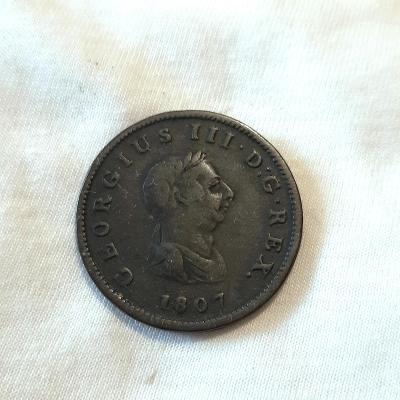 1/2 Penny, Pence 1807 Jiří, George III. - ROZPRODEJ SBÍRKY