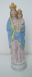 Stará porcelánová soška Panny Marie - značená