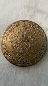 Stříbrný 2 zlatník 1866 A