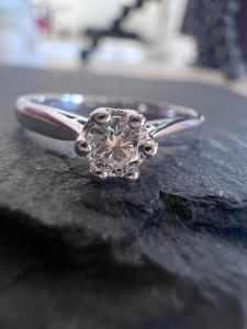 Diamantový prsten 0,15 ct. 14 k D/SI2 