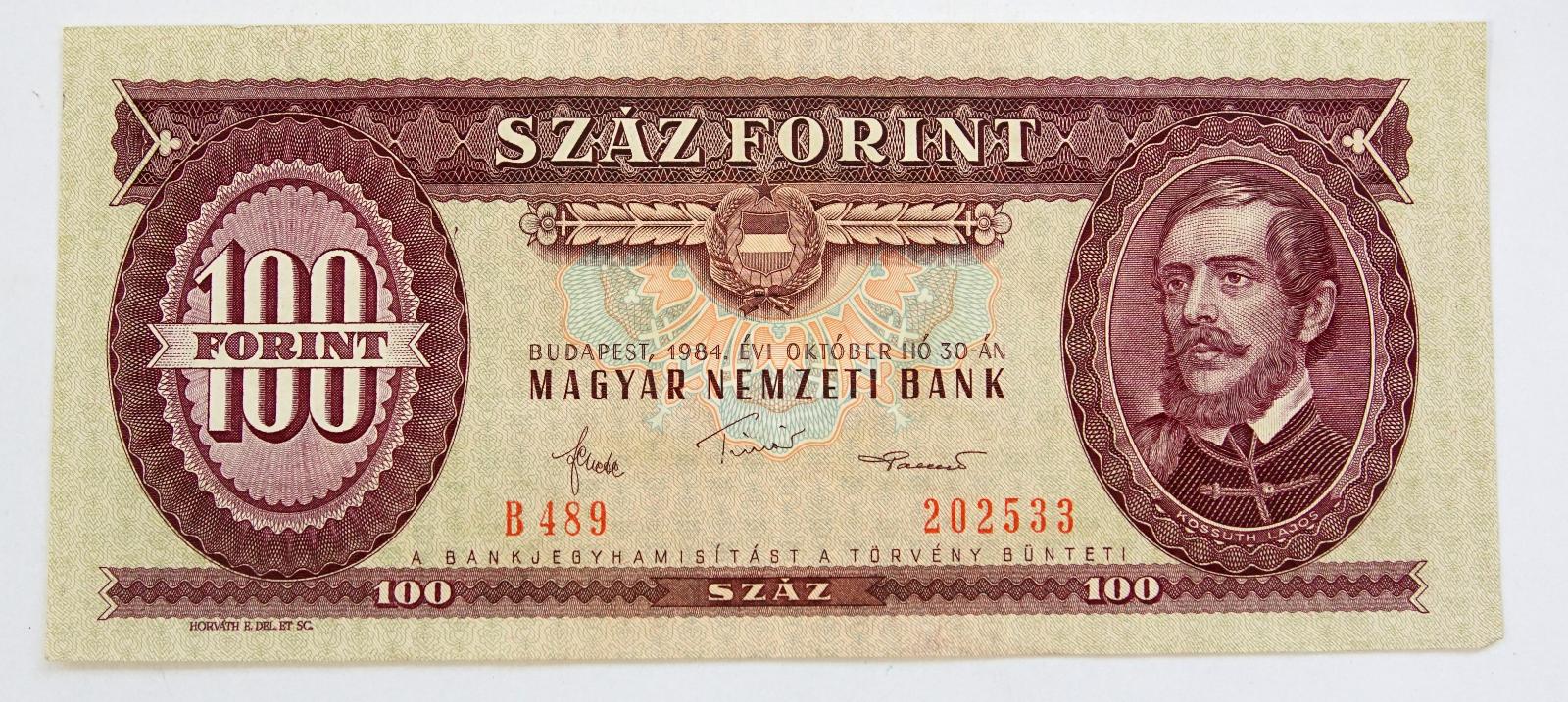 Bankovka - Maďarsko - 100 forintov - 1984 ☻ - Bankovky