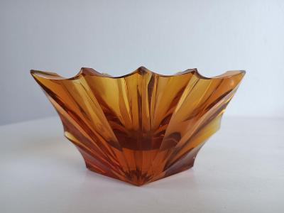 Žardiniera Moser ambrové sklo Art Deco 