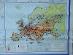 Nástěnná mapa - EVROPA - hospodářská mapa - velikost 154x178 cm - 1961 - Mapy a veduty Evropa