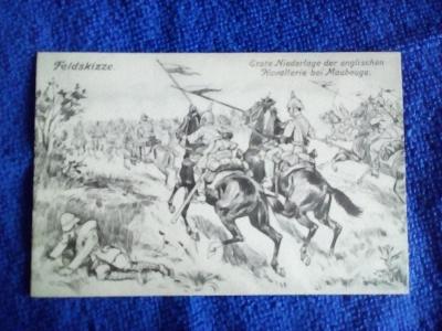 Feldskizze, englischen Kawallerie, armáda, vojsko, kůň, koně