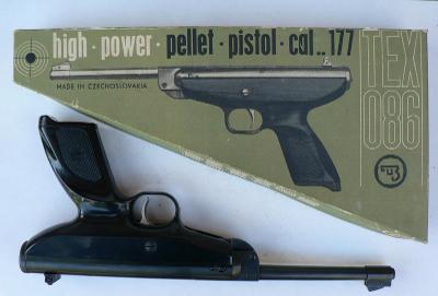Vzduchová pistole TEX-086 jako nová zřejmě rok 1961 absolutně nepoužív
