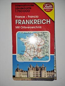 Automapa Francie - Falk plan