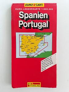 Automapa Španělsko & Portugalsko - Euro Cart - vydání 1998