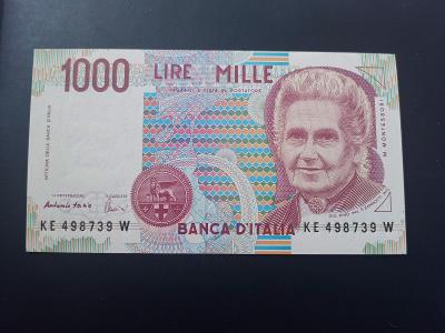 1000 lire Itálie 1990. UNC