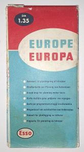 Automapa EVROPA, ESSO, vydání 1962