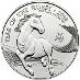 Mince 1 unca striebro Veľká Británia Lunar 2014 rok koňa bezchybná - Numizmatika