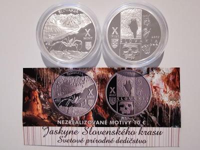 Sada čísl. medaili 10 € JASKYNE SLOVENSKÉHO KRASU, č. 9, jen 200 ks