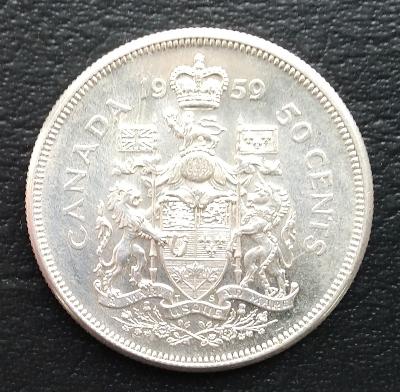 Kanada 50 cents 1959 KM 56 Ag stav