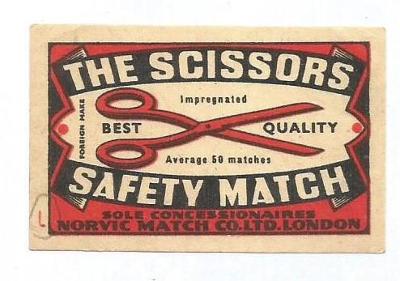 K.č. 5-K-1533.1 The Scissors...-krabičková,dříve k.č. 1323. zarážka 