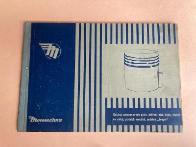 Katalog pístů odlitků čepů kroužků pojistek Mototechna 1956 veterán