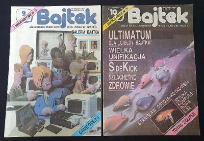 2x LEGENDÁRNÍ POLSKÝ POČÍTAČOVÝ ČASOPIS BAJTEK (čísla 9-10) z r. 1989