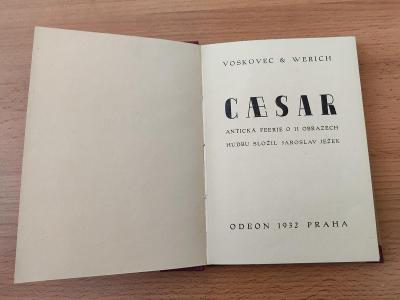 VOSKOVEC A WERICH -CAESAR,VYD.ODEON 1932