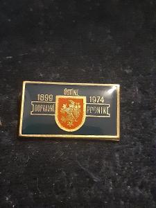 Odznak DOPRAVNÍ PODNIK ÚSTÍ NAD LABEM 75 LET  1899 - 1974