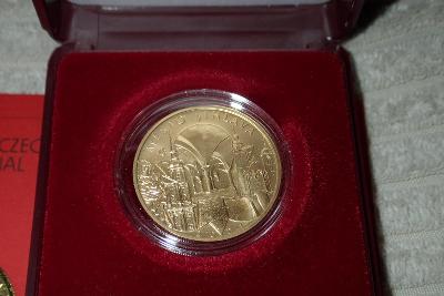 Zlatá mince Jihlava 5000 Kč BK - nejvzácnější z edice, PERFEKTNÍ STAV!