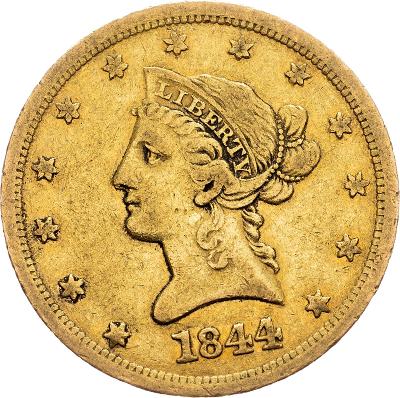 USA 10 dollar Coronet Head 1844 O - New Orleans- Velmi vzácný