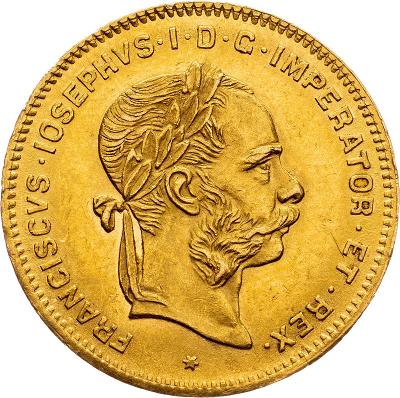 Rakouský 4 zlatník Františka Josefa I. 1885 - moc hezký