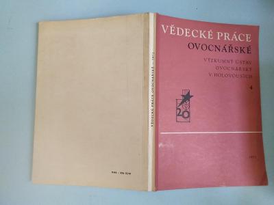 Kniha Vědecké práce ovocnářské,Výzkumný ústav, 24x17cm (0351)