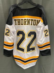 Shawn Thornton NHL podepsaný bílý dres Boston Bruins velikost XL