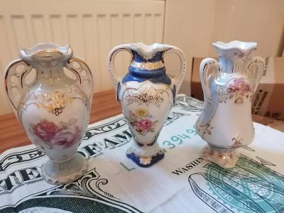 Porcelánové vázy 3 kusy - Royal Dux
