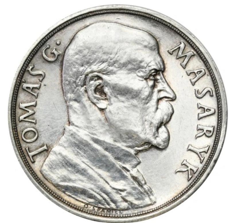 PAMÄTNÁ STRIEBORNÁ MEDAILÁ 1850-1935, T.G. Masaryk, 85. výr narodenia - Numizmatika