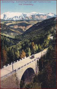 Semmering * Myrthenbrücke, most, silnice, hory, Alpy * Rakousko * Z391