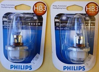 Autožárovky HB3 Philips BlueVision (sada 2 ks)