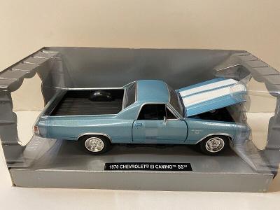 NEW RAY 1/25 MUSCLE CAR COLLECTION CHEVROLET EL CAMINO SS 1970 MODRÁ M