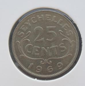 Seychely 25 centů 1969