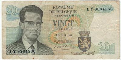 Belgie 20 Franc 1964 Marcel d'Haze